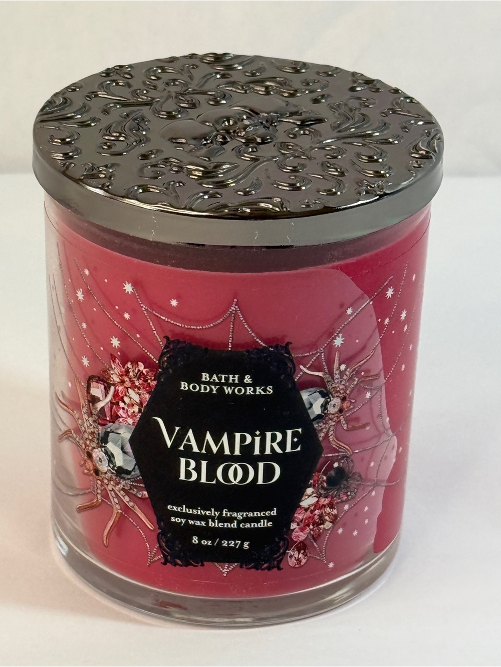 Bath & Body Works VAMPIRE BLOOD single wick candle NEW Jasmine Plum Strawberry